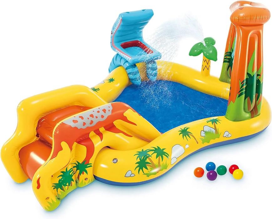 Детски Надуваем център за игра Intex Dinosaur Play Center, 244 x 198 с