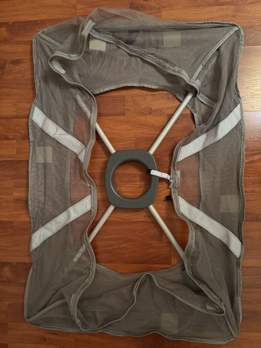 Pachet: Pătuț Nuna Sena Aire (Frost) + Cearceaf Impermeabil Nuna