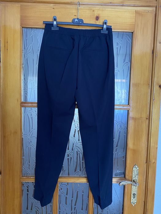 Pantaloni sport-elegant la dunga, bleumarin, albastru închis-negru, Zara, marimea XS
