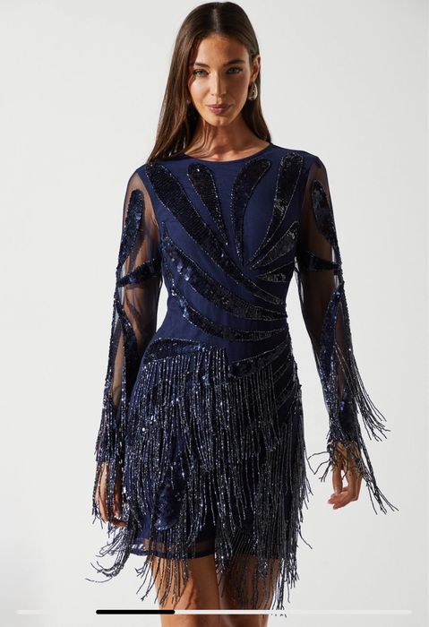 Rochie River Island bijuterie cu paiete si aplicatii / Asos