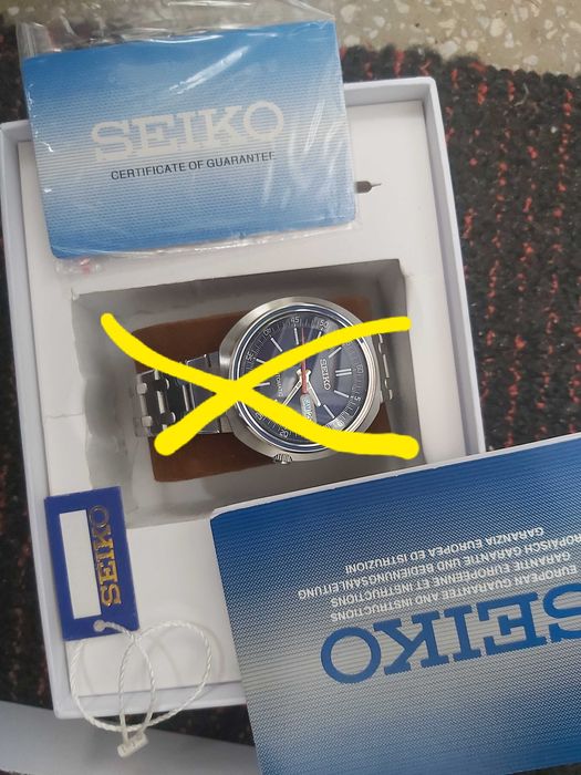 Cutie ambalaj Seiko (goala din carton) + accesorii