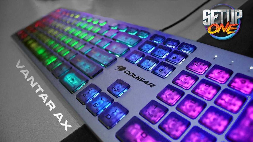 ! Keyboard Cougar|VANTAR AX|ножничная|USB A|RGB|1.6м