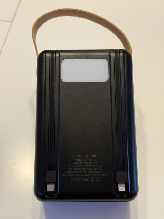 Power bank / baterie externa 100.000mAh 22.5w cabluri lanterna maner