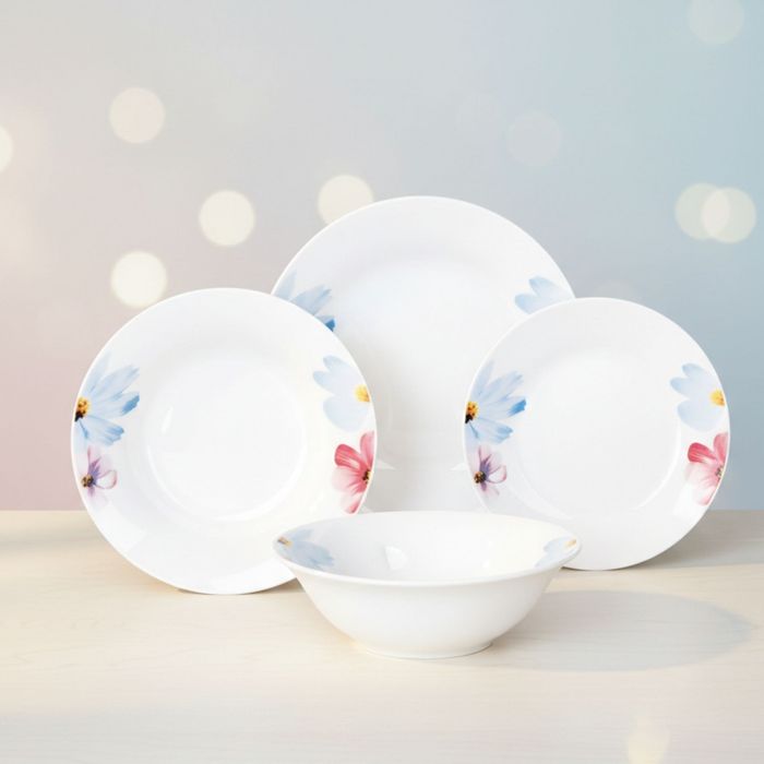 Комплект чинии 24 части с нежни цветя – Свежест и стил за всяка трапез