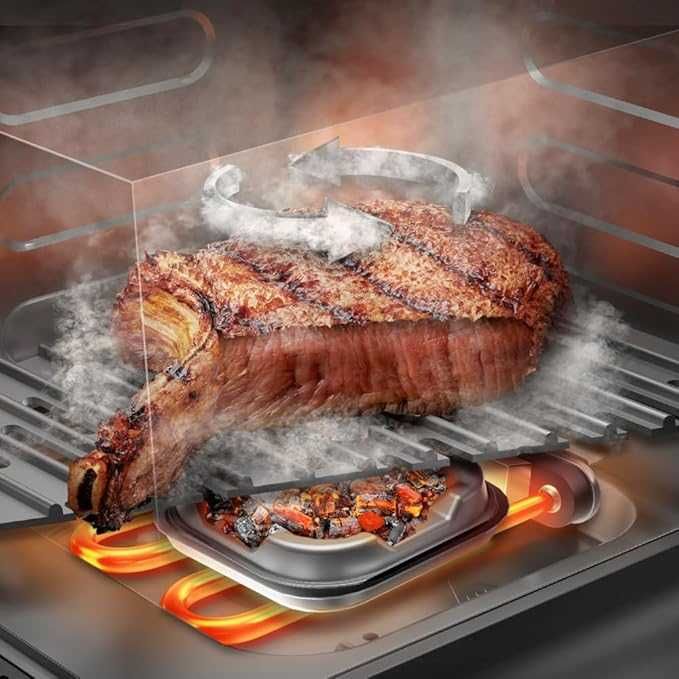 Двоен фритюрник с горещ въздух Cecotec | Cecofry&Grill Smokin'Prime 11000 | Мощност 2800 W | Капацитет 11 л | Черен