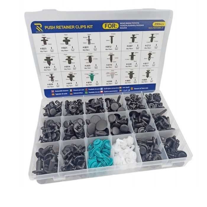 Комплект копки за автомобилна тапицерия PA072 299бр асортимент в кутия