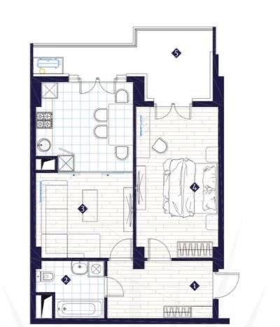 Квартира Ж/К Imperial Club 2/11/13 57,45 кв.м