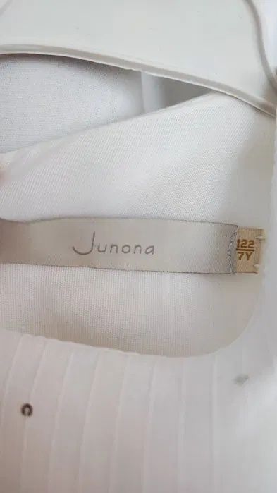 Детска рокля JUNONA размер 122см / 7 години + Шапка + Обувки