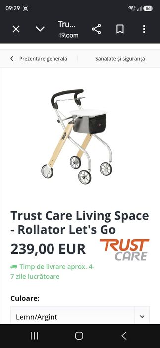 Rolator Trust care suedia medical