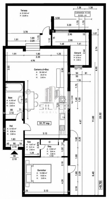 Apartamente cu 2 camere/50-55mp/TERASE 20-52mp/IMOBIL NZEB/TVA INCLUS.