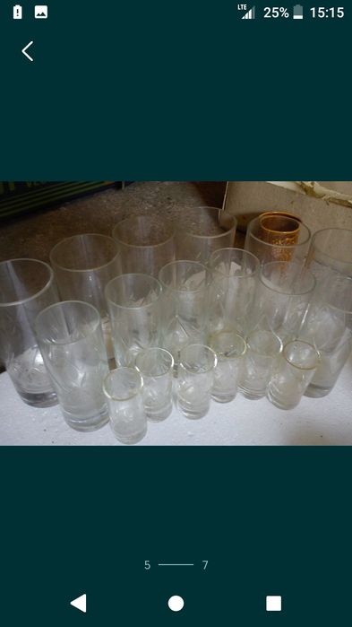 Cristal rosu pahare