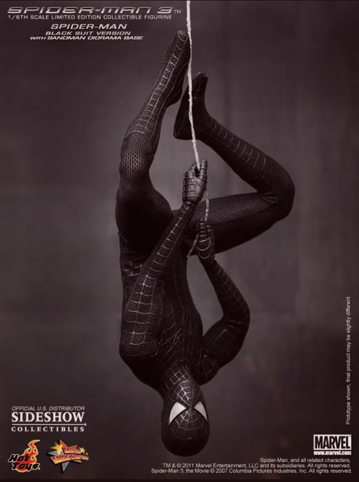 Hot Toys Spider-Man 3  (Black Suit) Deluxe 1/6th