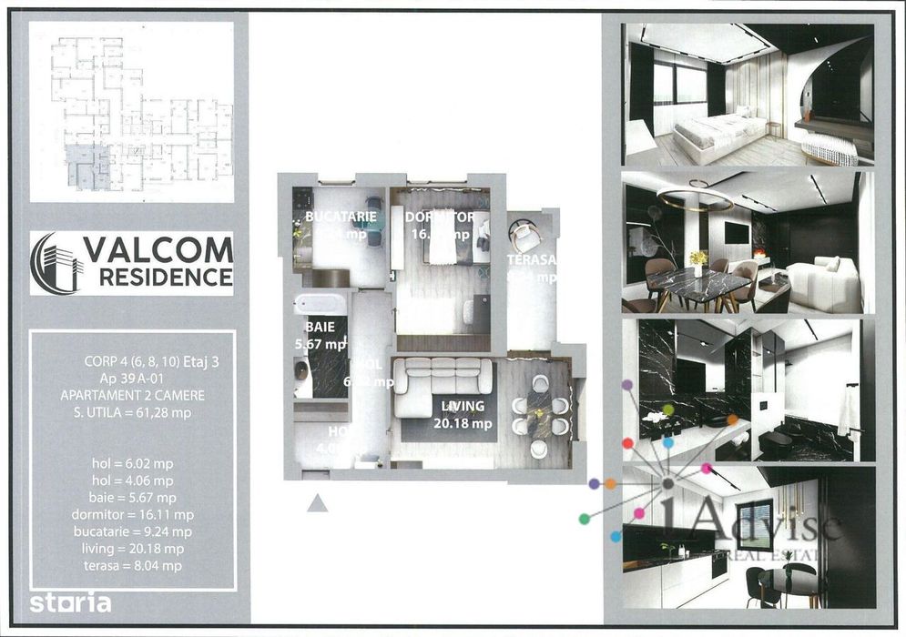 Valcom Residence Bartolomeu, 2 camere, terasa 6.52 mp, Comision 0%