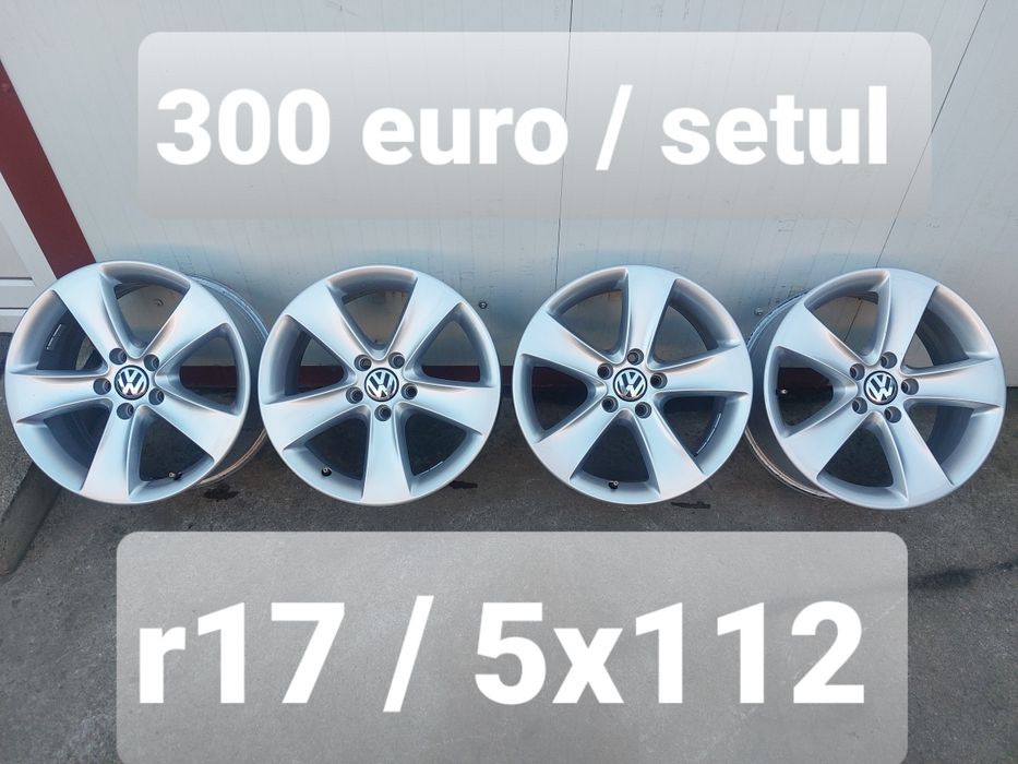 Jante aluminiu ORIGINALE r17 / Vw Audi Skoda Seat / 5x112 / ET 39