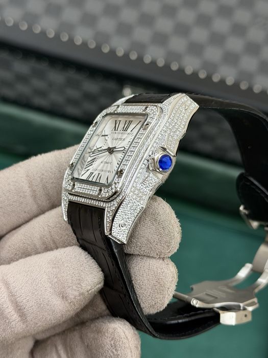 Cartier Santos 100 XL – Diamond Pavé, Automatic