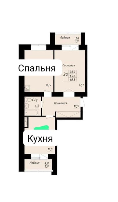 Продам 2комн квартиру в новом доме