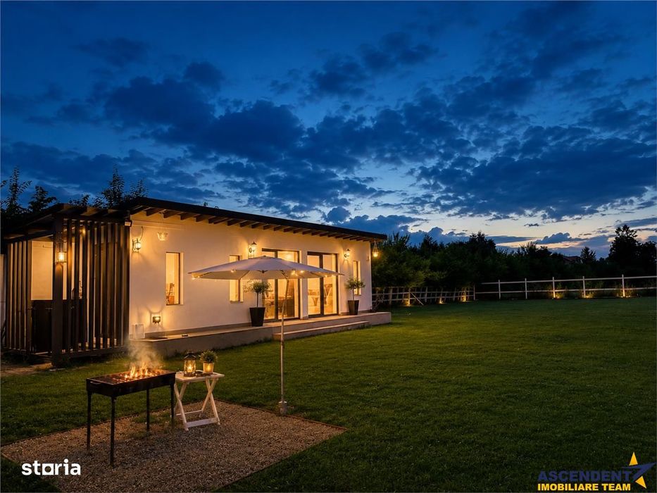 Teren 1.640 mp cu cabana moderna, foisor, gratar, atmosfera de vacanta