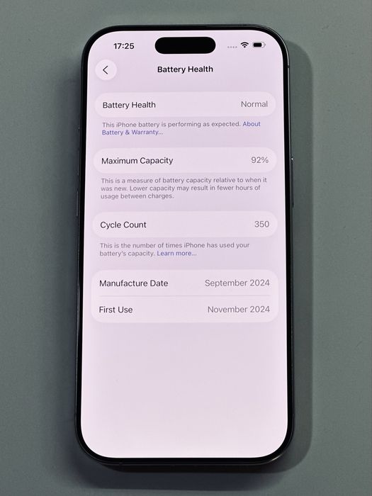 iPhone 16 Pro бял 92% battery