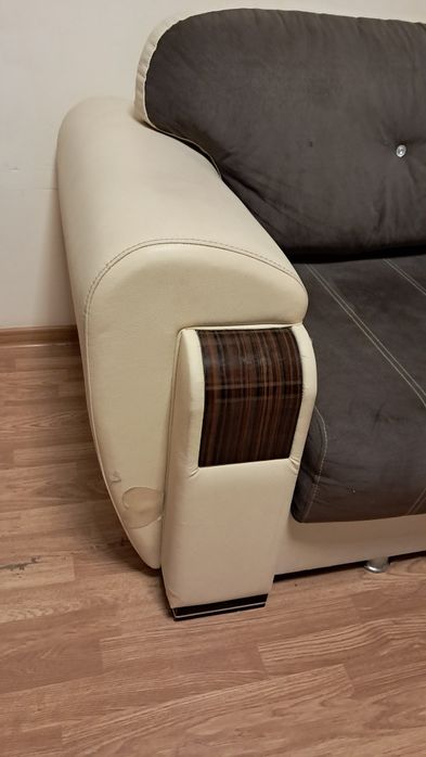 Set Canapea 3 locuri extensibilă, canapea 2 locuri fixă