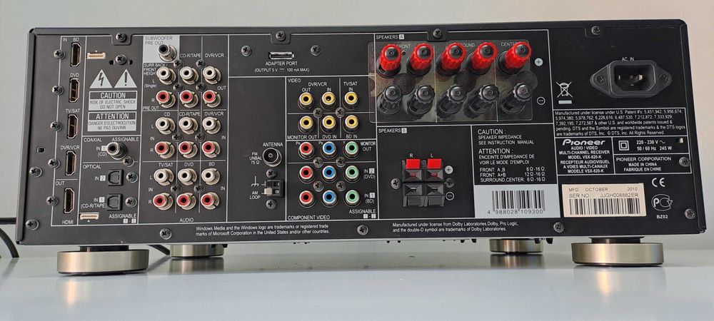Amplificator Pioneer VSX-820 Receiver HDMI ARC 3D USB HD Audio RDS Negru