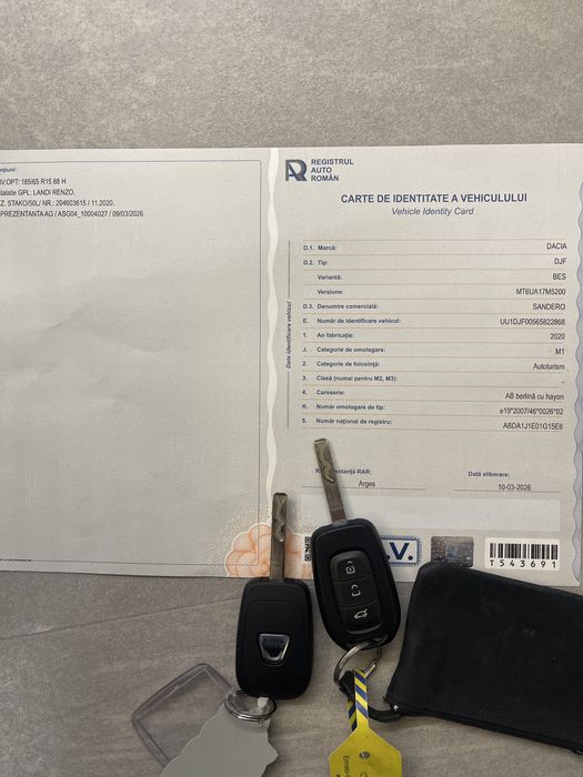 Vand dacia sandero 2020, benzina cu GPL