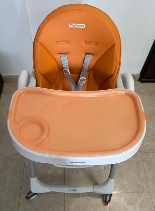 Vand Scaun de masa Peg Perego Prima Pappa Zero Follow Me, Portocaliu