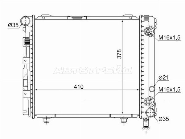 Радиатор Mercedes-Benz E-Class 84-95 Mercedes-benz E200