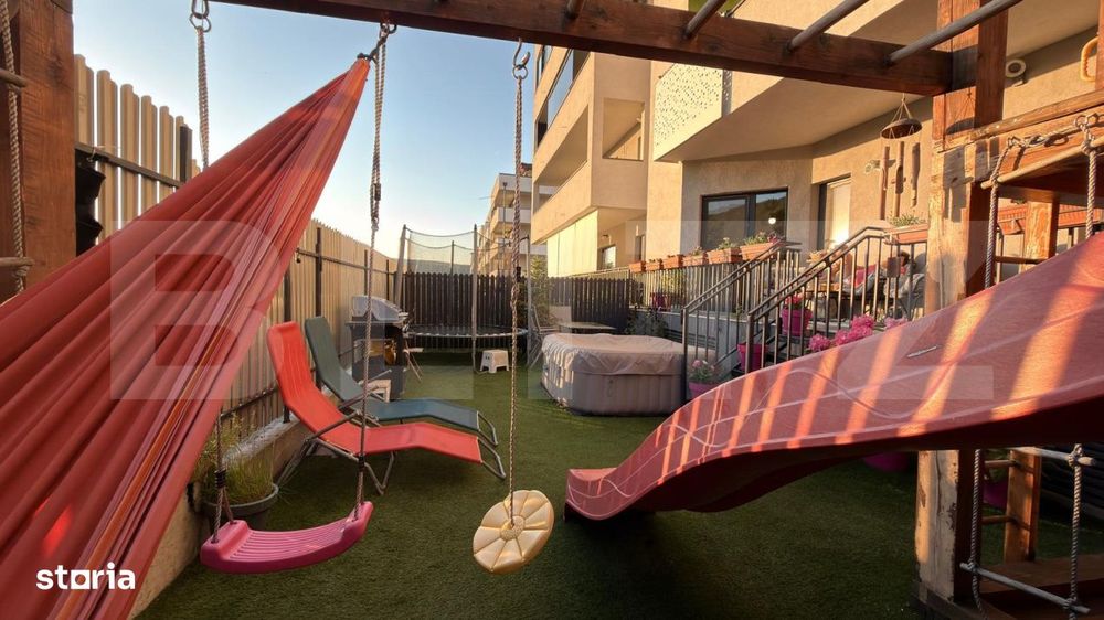 Apartament 3 camere cu gradina, terasa si parcare langa Baza Sportiva