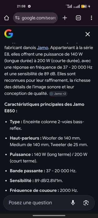 Тонколони JAMO E850