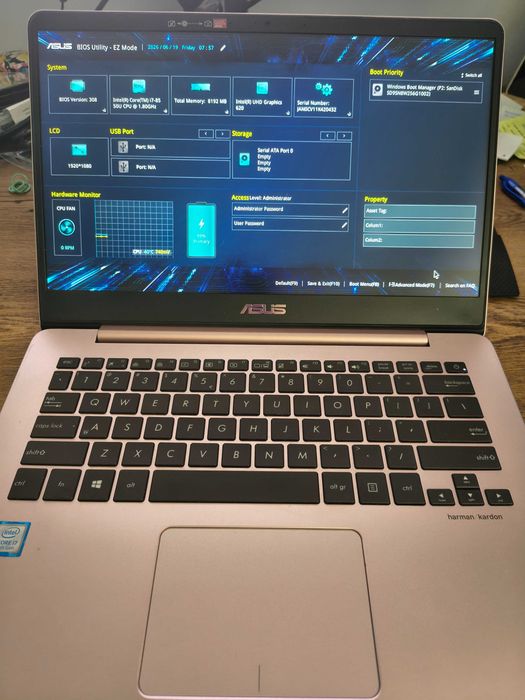 Asus ZenBook UX430UA i7-8550U 8GB, 256GB SSD, SD card, Win 11 Pro, Rose Gold