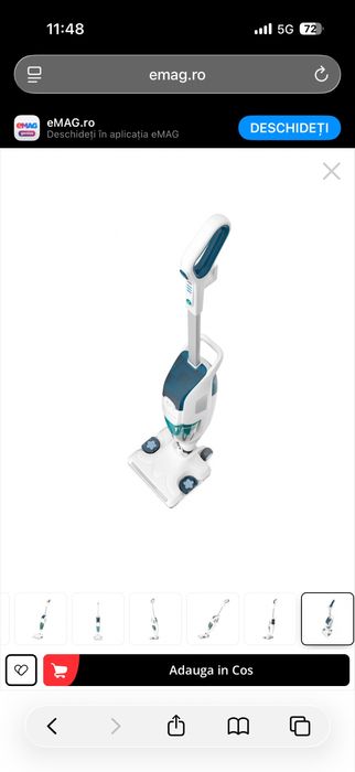 Aspirator vertical cu aburi ROWENTA Clean&Steam Revolution Green RU77W