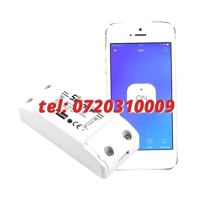 Intrerupator Wireless Sonoff Basic 10A pentru Smart Home