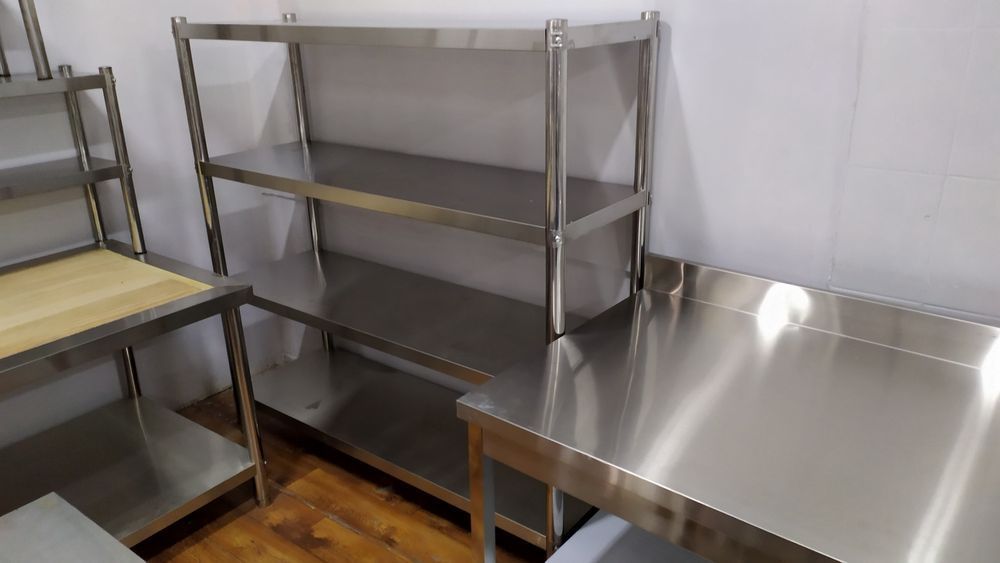 Столы Мойки новая стеллажи Семей Нержавейка кафе ресторан