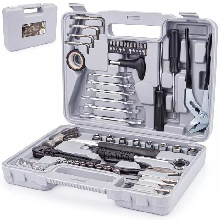 Trusa unelte chei 141 piese, tubulare, surubelnite, Powermat