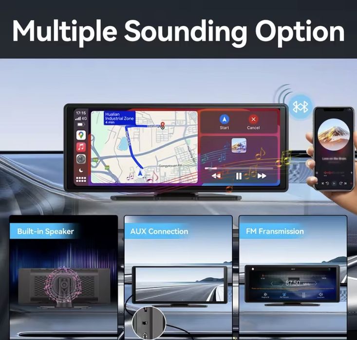 Navigație auto 10.26’’ Andoid Auto & Carplay + camerǎ spate