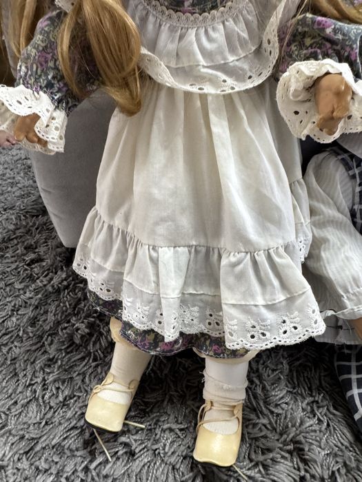 Set papusi de portelan baiat si fetita 65 cm