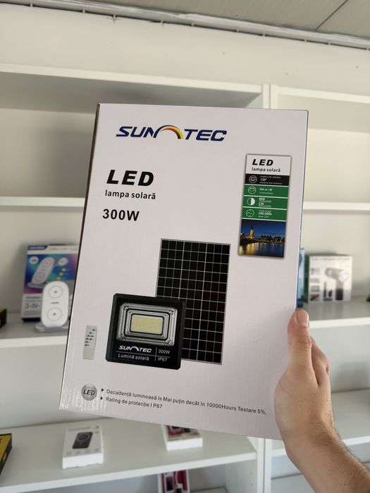 Lampă Solară LED 400W SUNTEC Premium – Iluminare Profesională, IP67, Telecomandă |