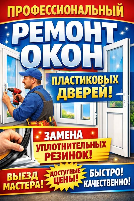 ремонт окон  дверей
