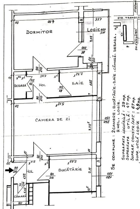 Piața Rogerius- 2 cam renovat, et.2 cu lift