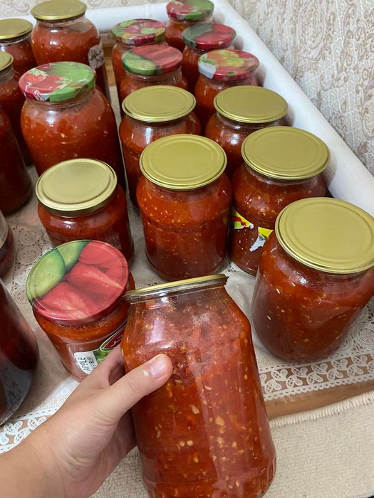 Аджика , компот, огурцы,помидоры