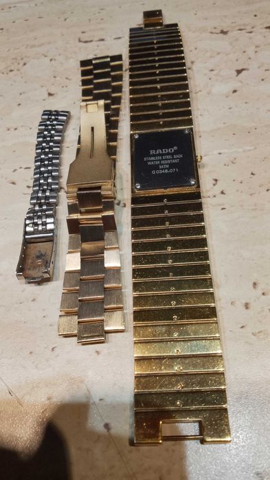 Ceas elvetian RADO DIASTAR + bratari ceas ROLEX - GOLD/SILVER PLATED