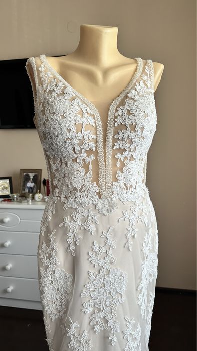 Rochie mireasa White Lady marimea M(46 marime romaneasca)
