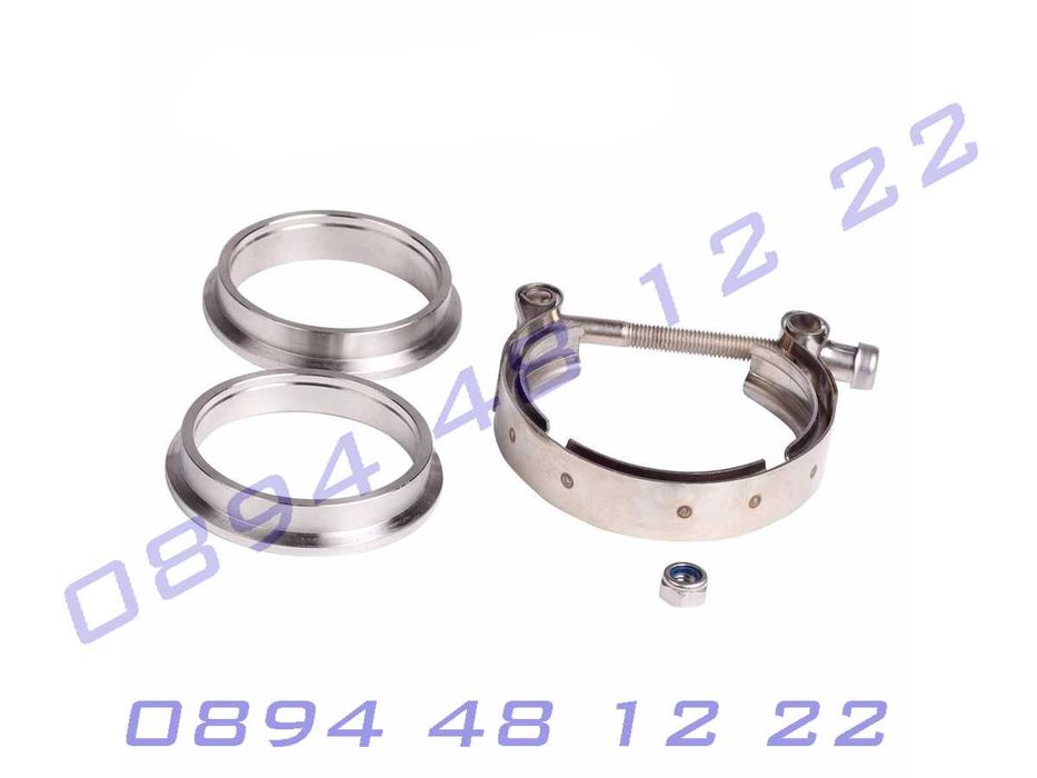 V-band скоба стомана мъжки женски комлект фланци 2.25" 2.5" 3" 3.5