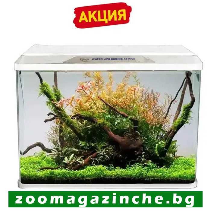 Аквариум за рибки 100 литра с капак осветление и филтрираща система