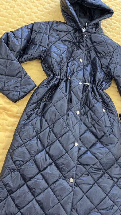 Дълго шушляково яке с качулка