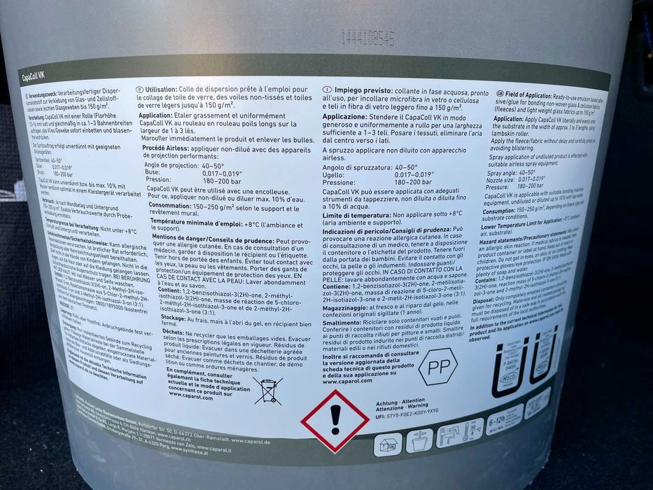 Лепило за тапети Caparol Capaver CapaColl VK 16 kg