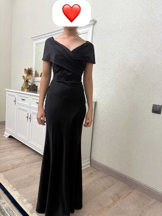 платье молодежное вечернее, черного цвета