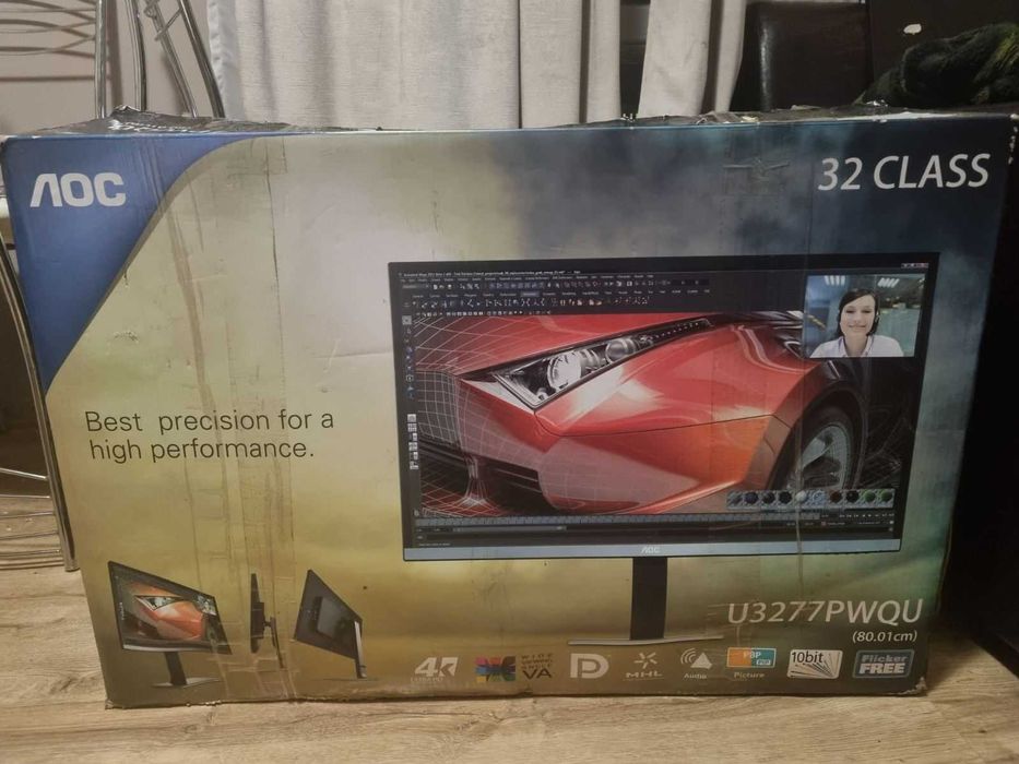 Професионален монитор 31.5" AOC U3277PWQU MVA, 4K Ultra HD (3840x2160)