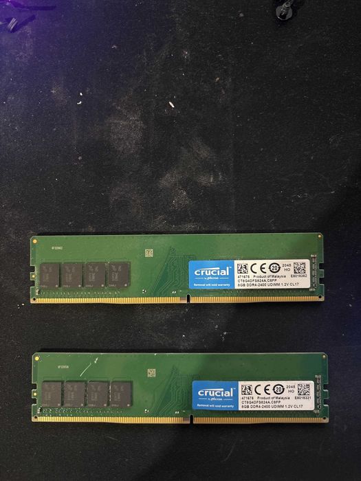 CRUCIAL 8gb ddr4-2400 RAM x 2 (negociabil)
