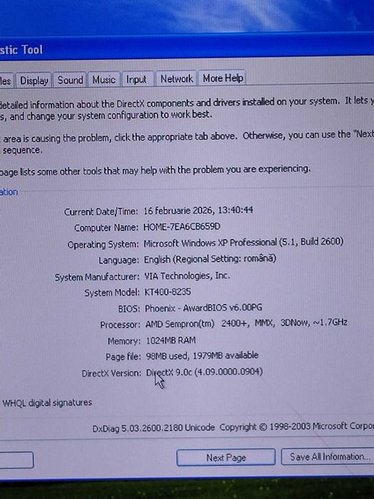 Kit Pc/AMD Sempron 2400+/Ram1GbDDR1/ATI 9250 Pro 256Mb/HDD+Win XP Pro